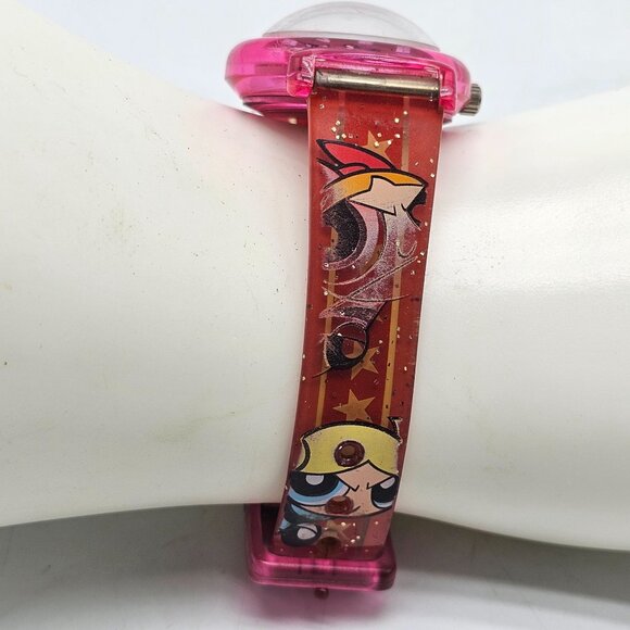 Powerpuff Girls Analog Watch For Kids Pink Red Star Strap Vintage READ ME - Picture 3 of 8